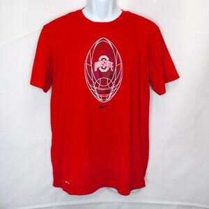 Nike Ohio State Buckeyes T Shirt Mens Medium M Red Dri Fit Football Tee EE14X